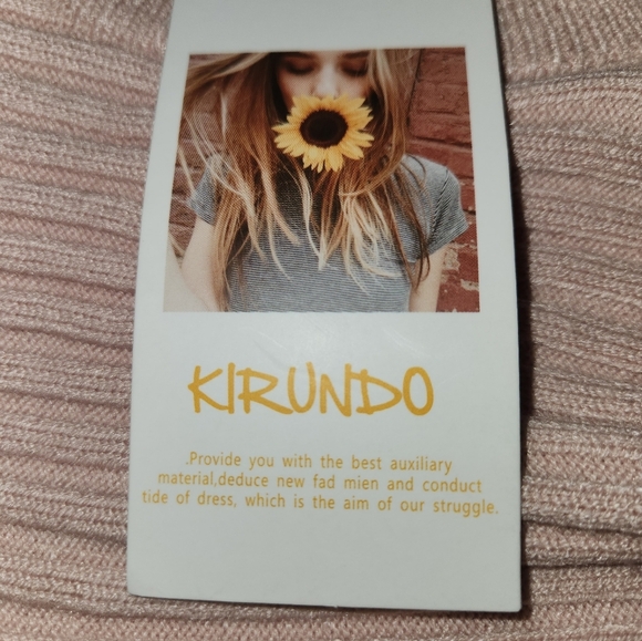 NWT Kirundo Pink Ribbed Sweater with Cutout at Neck/Shoulder  Size XL Soft Cozy - Picture 8 of 10